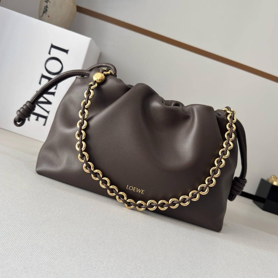 0024-Flamenco Metal Chain Lambskin (Snakeskin)
